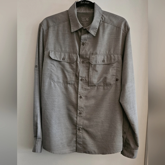 Mountain Hardware Medium Gray Canyon Button Up Long Sleeve Performance S… - Picture 16 of 16